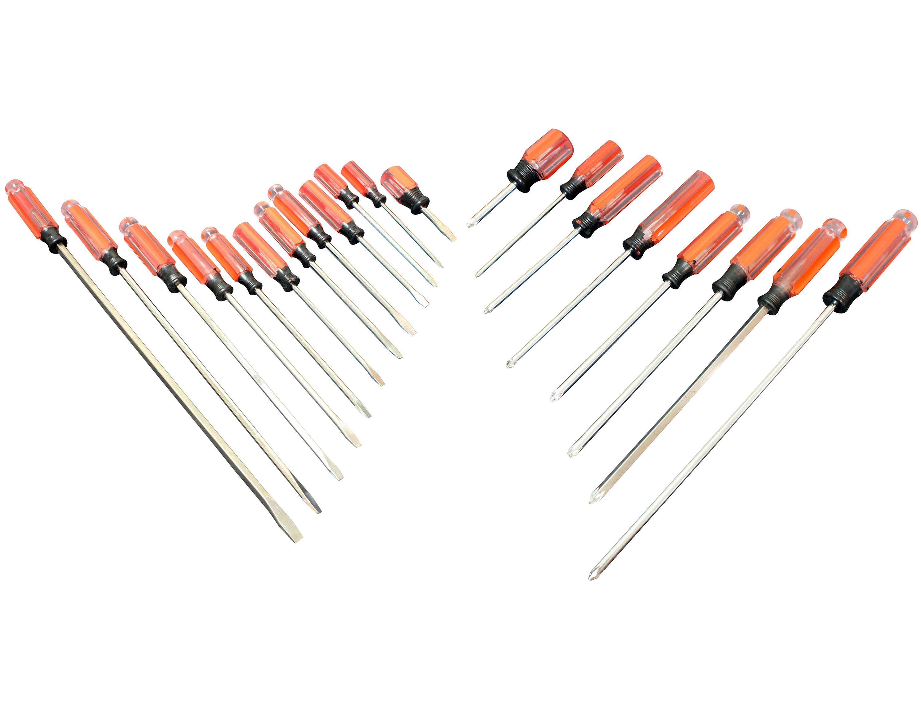20 Piece Large Screwdriver Set with Plastic Handle Standard Phillips