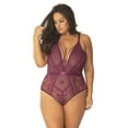thumbnail image 3 of Oh la la Cheri Plus Size Viviane V-Plunge Lace Teddy, 3 of 16