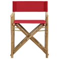 thumbnail image 2 of vidaXL Chaises de Réalisateur Pliantes 2 Pcs Bambou Rouge et Tissu, 2 of 5