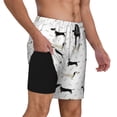 thumbnail image 2 of Balery Dachshund Dog Bañador para hombre, shorts de playa de secado rápido con entrepierna y forro de compresión-X-Large, 2 of 6