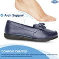 thumbnail image 2 of Dr. Max Womens Loafers E2X Casual Shoes for Women Navy Blue 8 Wide, 2 of 6