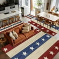 thumbnail image 5 of 4th of July Area Rugs 3x5 for Living Room, Blue Red Star Striped Independence Day Non Slip Washable Rug Runner, Low Pile Indoor Floor Carpet Mat Bathroom Rugs for Bedroom, Kids Room, 5 of 9