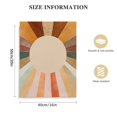 thumbnail image 2 of JEUXUS Boho Sun Wall Art, Framed Canvas Wall Art Rainbow Sun Rising on the Horizon Geometric Nature Illustrations Line Art Wall, Office, Watercolor, 2 of 5
