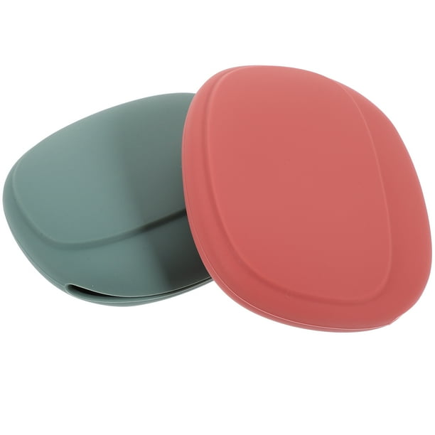 GOOHOCHY 2 soportes para esponjas de maquillaje, estuche para borlas de maquillaje, cajas de almacenamiento para borlas de polvo para viajes