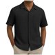 thumbnail image 2 of pstuiky camisetas para hombre, Camisa de manga corta hueca para hombre con bolsillos dobles holgados y textura de punto para protegerse del sol y disfrutar del estilo vacacional. xxl, 2 of 6