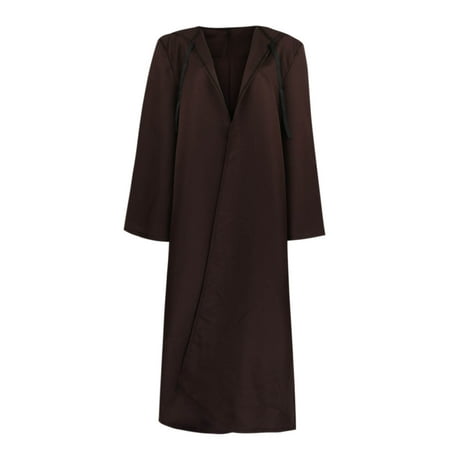 

Lyinloo Adult Hooded Robe Cloak Knight Fancy Cool Cosplay Long Sleeve Costume Tops Coffee L