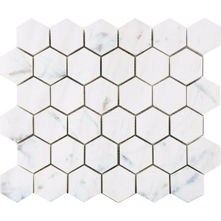 Marbletiledirect Bianco Dolomiti White Marble Mosaic Tile
