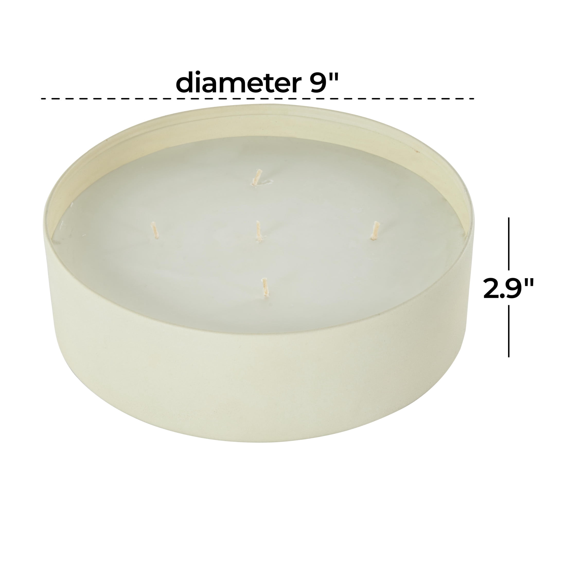 DecMode Cream Metal Pink Blush & Poppy Scented Textured 59oz 5 Wick Candle with White Wax