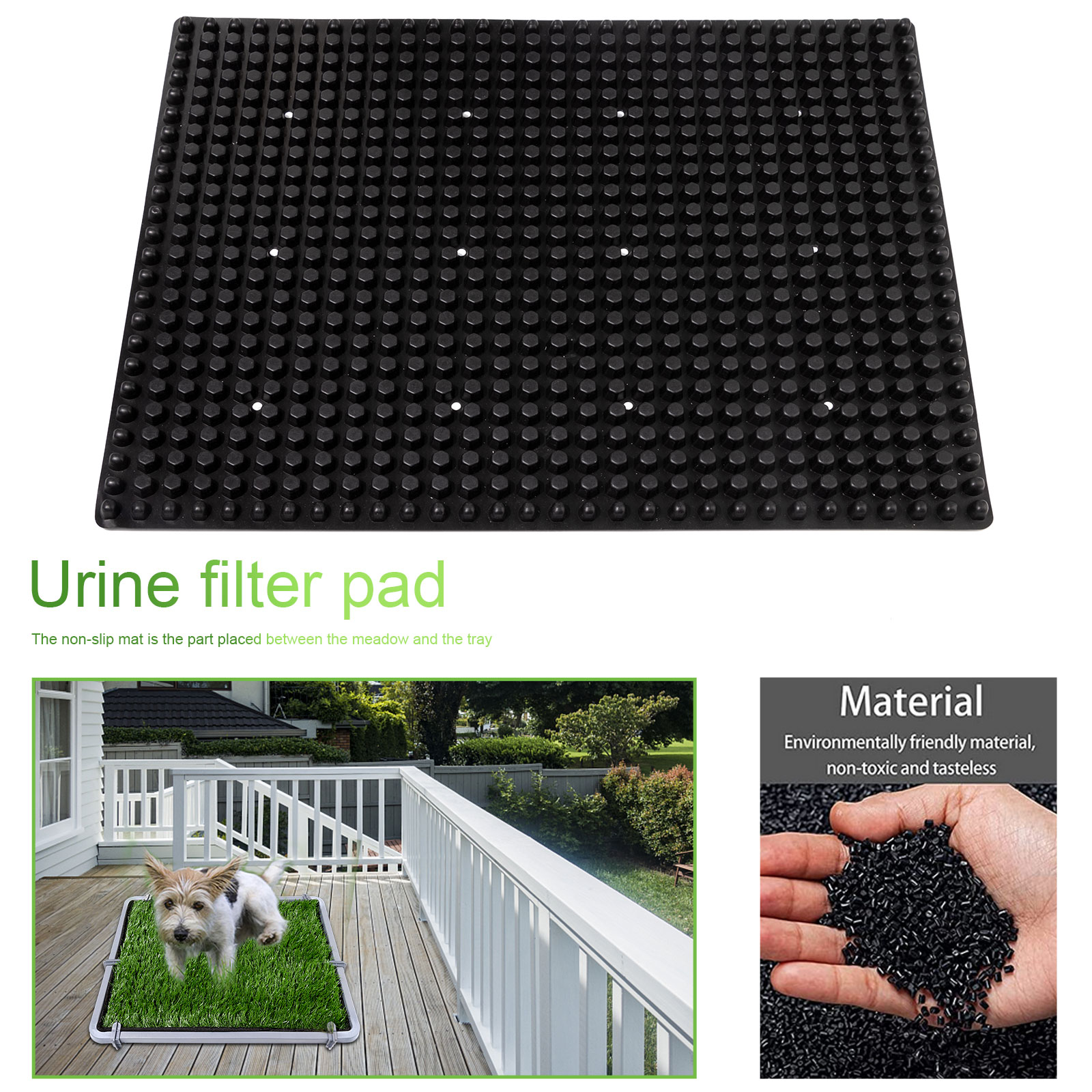 Elepower Dog Grass Pad with Tray Litter Box AntiSlip Artificial for