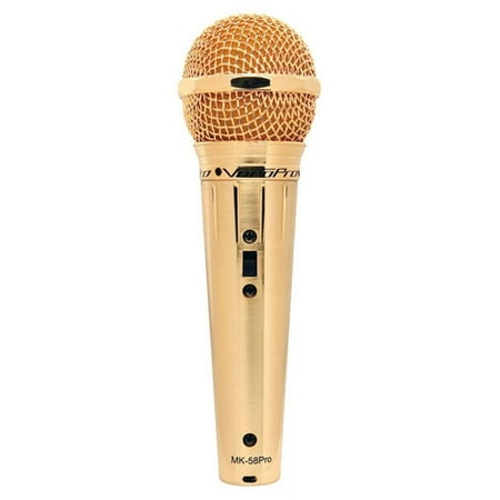 VocoPro MK-58 PRO Microphone - 20 Hz to 12.50 kHz - Wired - Handheld - Gold Plated