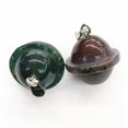 thumbnail image 4 of K-KED 20PCS Natural Indian Agate Stone Planet Pendant UFO Universe DIY Delicate Jewelry Making, 4 of 6