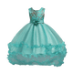 thumbnail image 1 of Vestido de cola para niños 2023 fiesta de cumpleaños niños vestido de princesa de flores para niñas boda carnaval ropa vestido de noche 6-7T (etiqueta 130) Gao Jinjia LED, 1 of 2