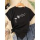 thumbnail image 1 of Thin English and German Theme Printed Combination Round Neck Fashionable Women'S Short Sleeve, 1 of 6