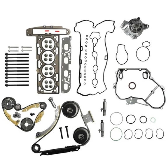 Woudy VVT Timing Chain Head Gasket Bolts Kit with Water Pump for Chevy GM Terrain 2.4L