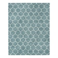 thumbnail image 3 of Unique Loom Trellis Shag Collection Area Rug - Ruby (7' 10" x 10' Rectangle Light Blue/Ivory), 3 of 12