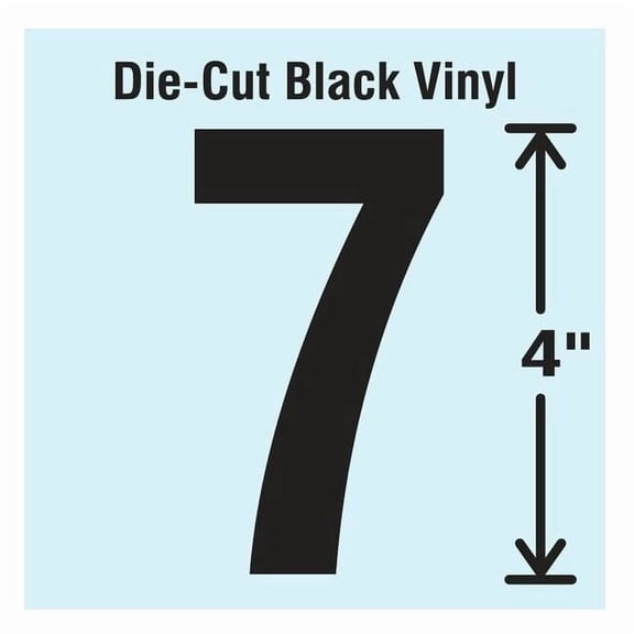 Stranco Die Cut Number Label, 7, 10 Cards,PK10 DBV-4-7-10