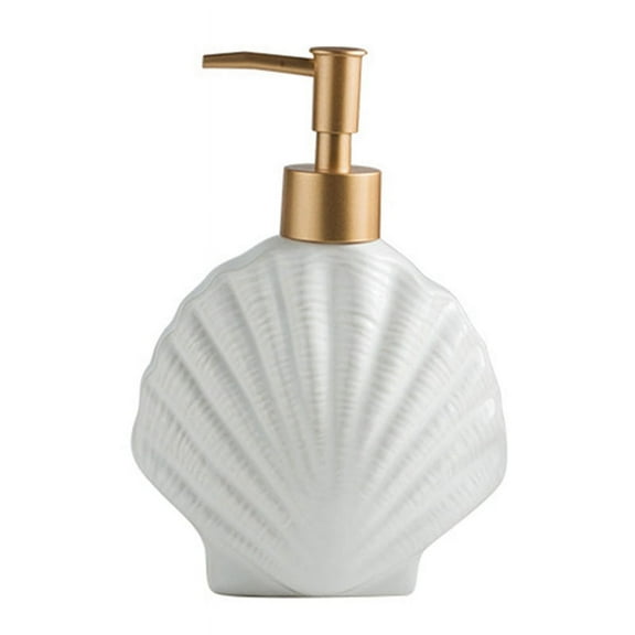 Ceramic Soap Dispenser,Liquid Soap Bottle,Lotion Hand- Bottles,Nordic Style Lotion Bottle,420ML,Shell