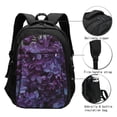 thumbnail image 3 of Vsdgher Lilac Print Travel Laptop Backpack, Laptops Backpack with USB Charging Port, Water Resistant Computer Bag Gift for Men & Women, 3 of 7