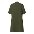 thumbnail image 6 of Horkkom Casual Dresses for Women Summer V Neck Short Sleeve Mini Dresses Solid Color Loose Tshirt Dress with Pockets S, 6 of 7