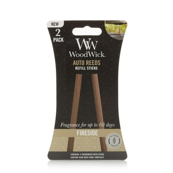 WoodWick Coastal Sunset Auto Reed Refills, 2 Pack, Car Air Freshener, Lasts up to 60 Days