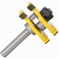 thumbnail image 4 of Tongue and Groove Cutter Set 3 Flute 8MM Shank T Shape Woodworking Milling Cutter, 4 of 5