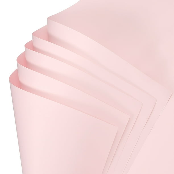 Uxcell 20 Pcs Papel de Envoltura para Flores Rosa, 21.5" x 21.5" Impermeable