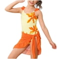 thumbnail image 2 of Trajes de baño para mujer, trajes de baño para niñas y niñas, sin mangas, con cuello redondo y estampado, traje de baño de verano con protección solar, traje de baño de poliéster para niñas., 2 of 9