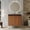 Brown,Gold,Walnut,White, variant on 30" Waterproof Wood Bathroom Organizer, Space-Saving Freestanding Cabinet with Marble Top, Retro Bathroom Vanity with Ceramic Sink for Bathroom, Black,Gold,Walnut,White