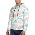 thumbnail image 3 of Salouo Colorful Seashells1 Pattern Men's Fall Hoodie Sweatshirt,Sport Hoodie with Pockets for Men Pullover Casual Hooded Sweatshirt-4X-Large, 3 of 7