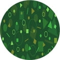 thumbnail image 1 of Ahgly Company Indoor Square Patterned Deep Emerald Green Area Rugs, 3' Square, 1 of 6