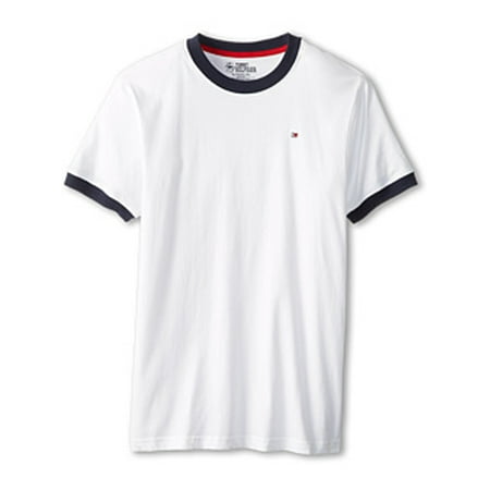 tommy hilfiger big boys' core crew neck ken tee, classic white, x-large (20)