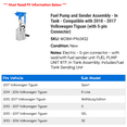 thumbnail image 2 of Fuel Pump and Sender Assembly - In Tank - Compatible with 2010 - 2017 Volkswagen Tiguan (with 5-pin Connector) 2011 2012 2013 2014 2015 2016, 2 of 2