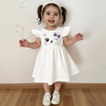 thumbnail image 4 of Gibobby Little Girl Summer Dresses 3 Pack Ruffled Floral Flutter Sleeveless Summer Outfits For 3t 4t 5t 6t 7t 8t Girl Dailywear(4-5 Years,Beige), 4 of 8