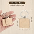 thumbnail image 2 of Uxcell Wooden Key Tag, 1.6"x1.6" Square Wood Keychain Blanks Wood Engraving Blanks Unfinished Key Chain Tag for DIY Gift Crafts, Pack of 10, 2 of 6