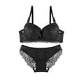 Women's Sexy Lingerie 2 Piece Set Lace Matching PushUp Underwire