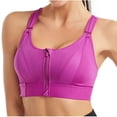 thumbnail image 5 of Wireless Supportive Sports Bra For Women Front Zip Design Cross Back Vest Yoga, 5 of 5