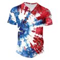 thumbnail image 4 of Cavosen Shirts for Men Graphic Tees Short Sleeve Crew Neck 4th of July Patriotic Tee Red White and Blue Shirt Summer Basic Tops, 4 of 5