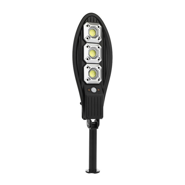 Farola solar para exteriores con sensor de movimiento PIR, lámpara de pared impermeable para garaje 3 mazorcas