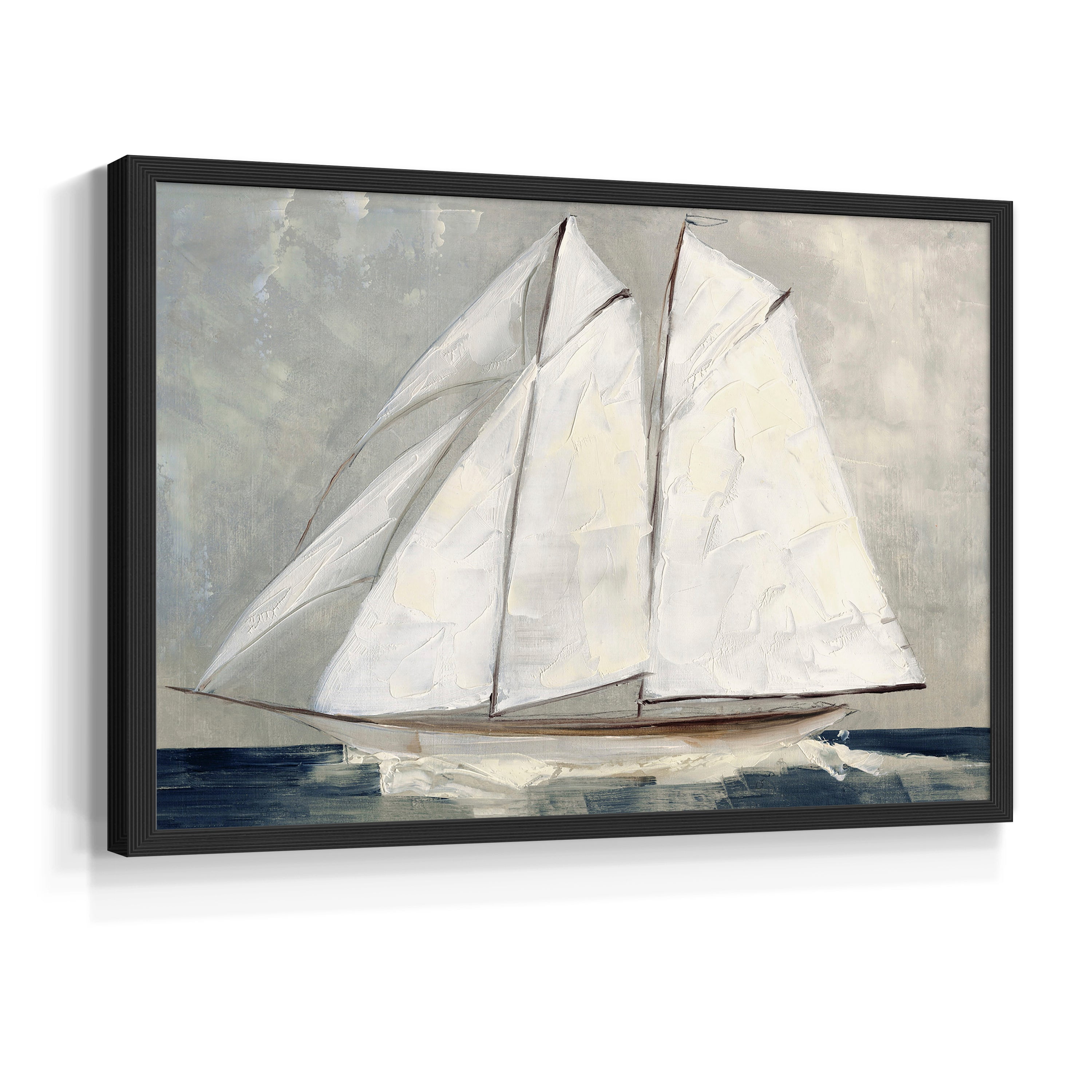 Setting Sail by Sally Swatland - Restickable Framed Giclée Print