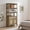 Carbon Cherry, variant on Surmoby 68.5"H Rattan Bookshelf with Drawer – 5-Tier Open Shelves & Hidden Storage, Anti-Tilt Device, Soft-Closing Hinges, Gold Handles, for Bohemian / Coastal / Farmhouse / Classic Style