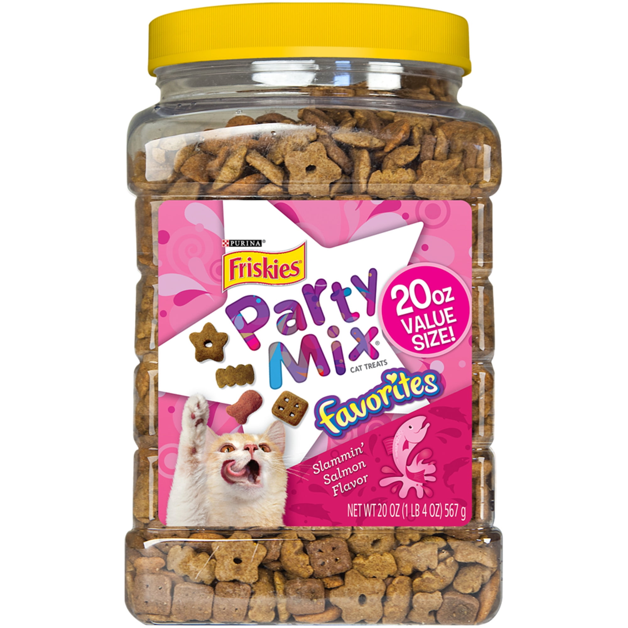 Friskies Party Mix Favorites Slammin Salmon Flavor Dry Cat Treats 20 Oz