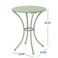 thumbnail image 3 of Lucca Outdoor 3 Piece Iron Bistro Set, Matte Green, 3 of 15