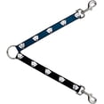thumbnail image 1 of Dog Leash Splitter Polar Bear Repeat Black Blue Fade 1 Foot Long 1 Inch Wide, 1 of 1