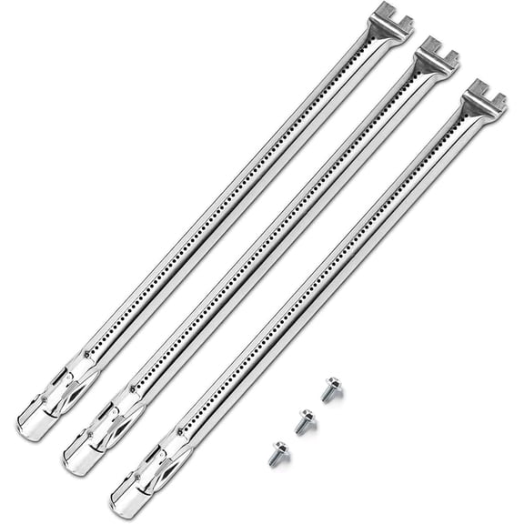 Grill Burners for Weber 62752, Weber Genesis 300 Series (2011-2016), Genesis E310 E320 E330 S310 S320 S330 Gas Grills with Front Control Knob, Weber Genesis Grill Parts,3 pcs 304 Stainless Steel