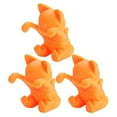thumbnail image 1 of 3pcs Cute Cat Silicone Tea Infuser For Loose Leaf Animal Steeper Reusable Strainer For Tea Lovers Home Office Use Orange, 1 of 8