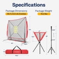 thumbnail image 3 of SPECSTAR Baseball Net, 7 x 7 ft Baseball Softball Hitting Net with Large Ball Collection System, with 2 Strike Zone, Batting Tee,Caddy, Carry Bag, 3 of 8
