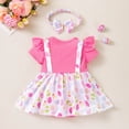 thumbnail image 5 of MUXiin Toddler Baby Girl Easter Outfits Ruffle Long Sleeve Bunny Print One-Piece Dress Rabbit Skirt, 5 of 7