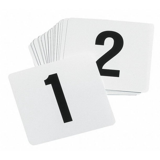 Royal Industries ROY TN 1 100 Table Numbers Cards - JES