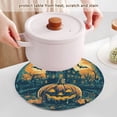 thumbnail image 5 of BZSMCE Mats for Pots,Pans Place Halloween Theme Pumpkin Simple Style Pattern Pot Mats, 5 of 6