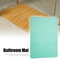 thumbnail image 3 of Solid Color Pattern Bathroom Rugs, Polyester Bath Mat, Machine Washable Green 90x60cm, 3 of 7